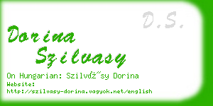 dorina szilvasy business card